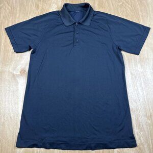 Lululemon Mens Dark Blue Polo Short Short Sleeve Casual Golf Size Small